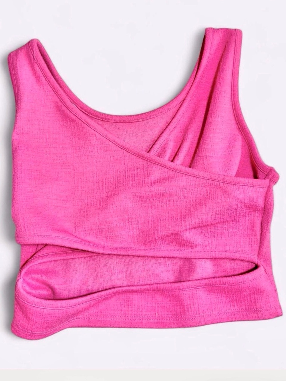 Roxy Womens  Shirt Size L Pink Sleeveless Wrap Open Back Tank Top Spring